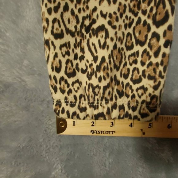 Socialite Womens Jogger Pants Brown High Rise Drawstring Leopard Print XS New - Picture 6 of 10